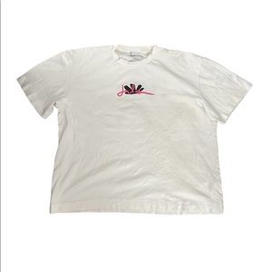 White graphic T-shirt from Zara. Mens large.